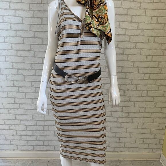 NWT All in Favor Rib Knit Henley midi dress - L - Picture 2 of 8